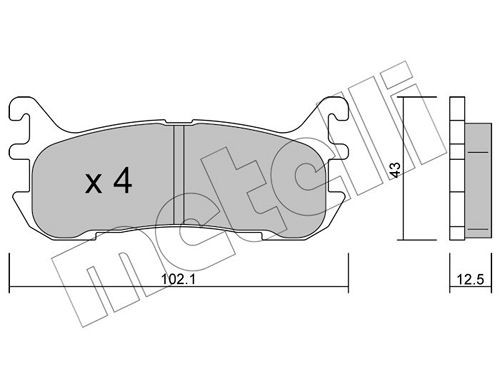 METELLI Brake pad set Article number: 22-0265-0 cheaply