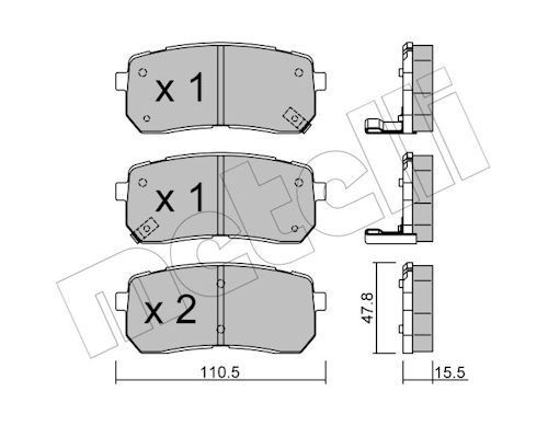 METELLI Brake pad set Article number: 22-0786-0 cheaply