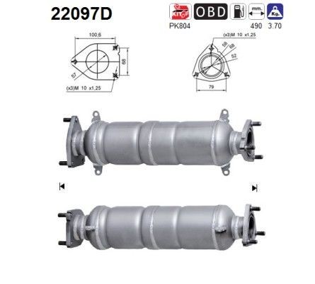 AS Catalytic converter Article number: 22097D cheaply
