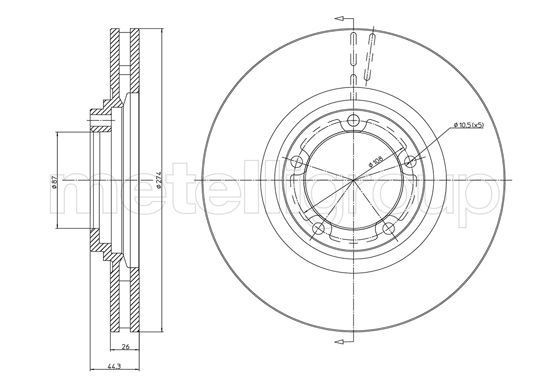 METELLI Brake disc Article number: 23-1079C cheaply