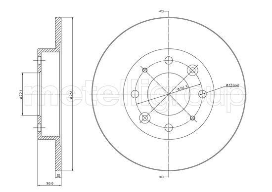 METELLI Brake disc Article number: 23-1111C cheaply