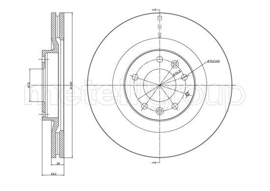 METELLI Brake disc Article number: 23-1306C cheaply