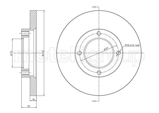METELLI Brake disc Article number: 23-1623 cheaply