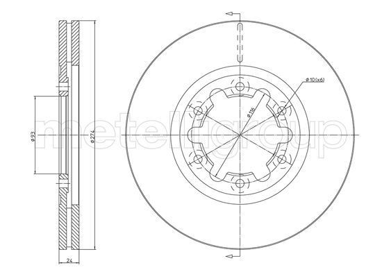METELLI Brake disc Article number: 23-1675C cheaply