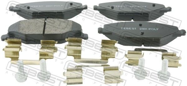 FEBEST Brake pad set Article number: 2301-POLF cheaply