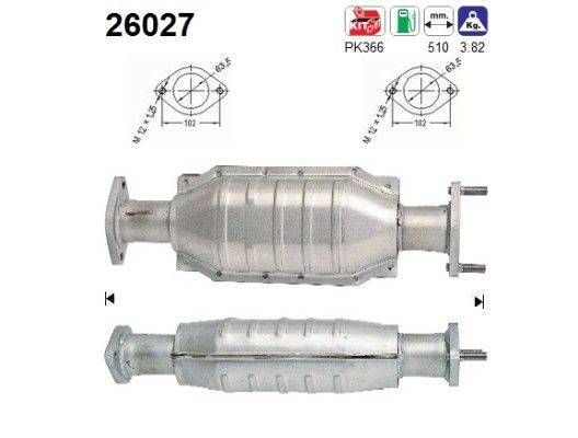 AS Catalytic converter Article number: 26027 cheaply