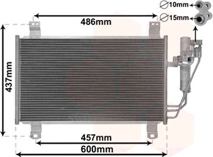 VAN WEZEL Air conditioning condenser Article number: 27015701 cheaply