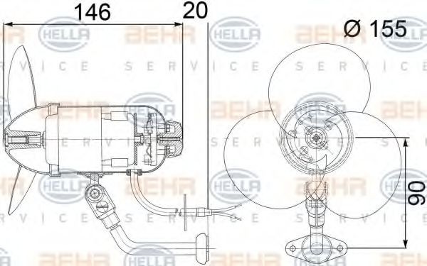 HELLA Heater blower motor Article number: 8EW 009 157-251 cheaply