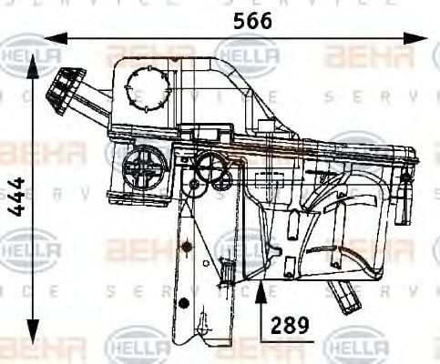HELLA Coolant expansion tank Article number: 8MA 376 705-081 cheaply