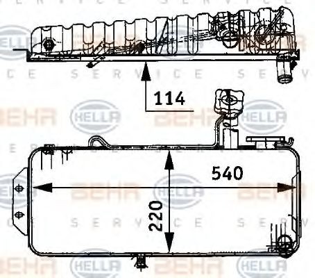 HELLA Coolant expansion tank Article number: 8MA 376 705-141 cheaply