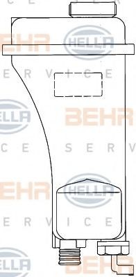 HELLA Coolant expansion tank Article number: 8MA 376 705-411 cheaply
