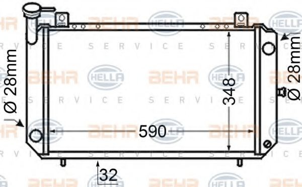 HELLA Engine radiator Article number: 8MK 376 705-681 cheaply