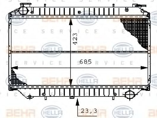 HELLA Engine radiator Article number: 8MK 376 706-531 cheaply