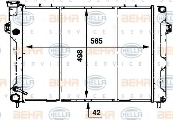 HELLA Engine radiator Article number: 8MK 376 707-361 cheaply