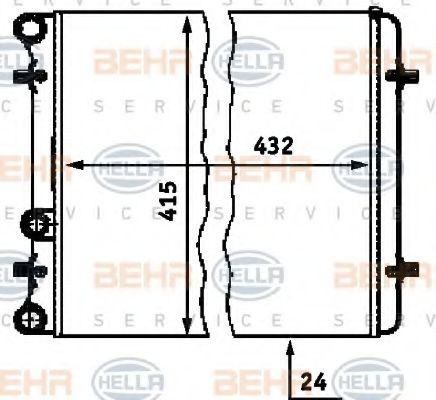HELLA Engine radiator Article number: 8MK 376 713-774 cheaply