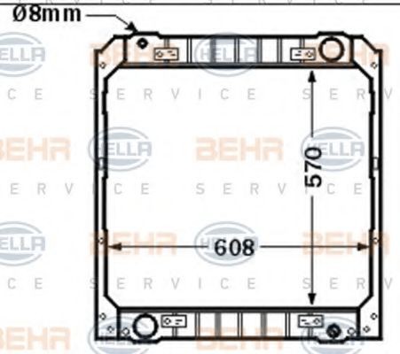 HELLA Engine radiator Article number: 8MK 376 717-561 cheaply