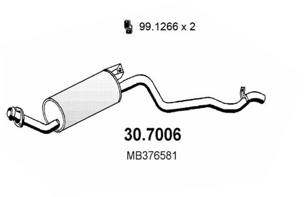 ASSO Rear silencer Article number: 30.7006 cheaply