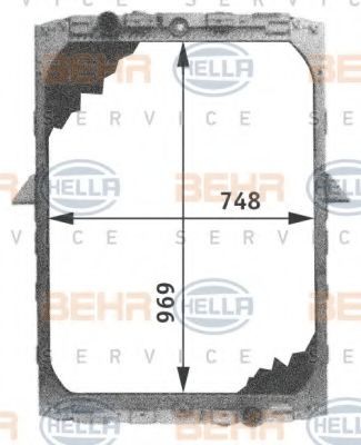HELLA Engine radiator Article number: 8MK 376 721-511 cheaply