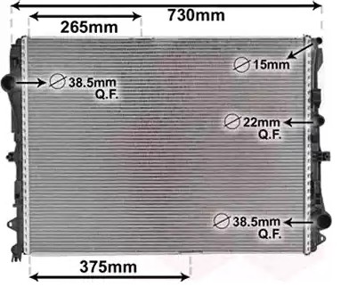 VAN WEZEL Engine radiator Article number: 30002667 cheaply