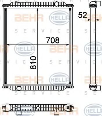 HELLA Radiaator, mootorijahutus Artikli number: 8MK 376 755-441 soodsalt