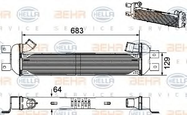 HELLA EGR køler Varenummer: 8ML 376 756-211 billige