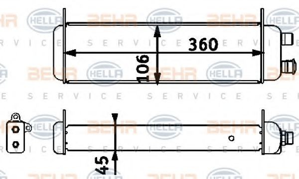 HELLA Engine oil cooler Article number: 8MO 376 725-711 cheaply