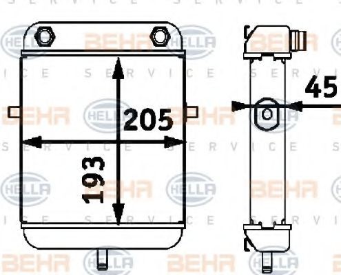 HELLA Engine oil cooler Article number: 8MO 376 726-001 cheaply