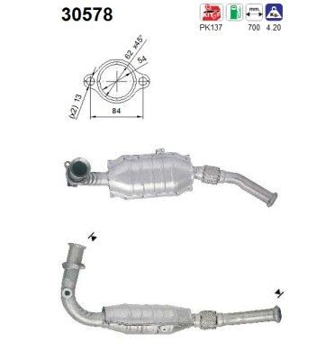 AS Catalytic converter Article number: 30578 cheaply