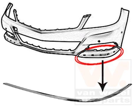 VAN WEZEL Bumper moulding Article number: 3097481 cheaply