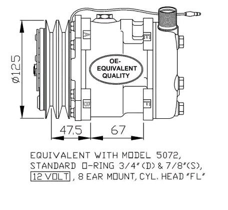 NRF Air conditioning compressor Article number: 32800 cheaply