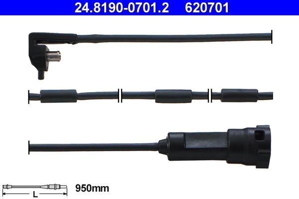ATE Brake pad wear sensor Article number: 24.8190-0701.2 cheaply
