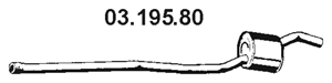 EBERSPÄCHER Middle silencer Article number: 03.195.80 cheaply