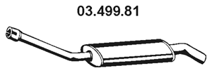 EBERSPÄCHER Middle silencer Article number: 03.499.81 cheaply