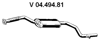 EBERSPÄCHER Front Silencer Article number: 04.494.81 cheaply