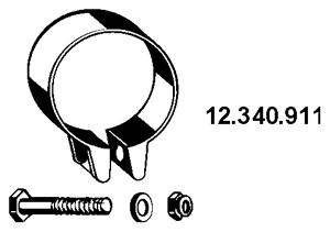 EBERSPÄCHER Exhaust clamp Article number: 12.340.911 cheaply