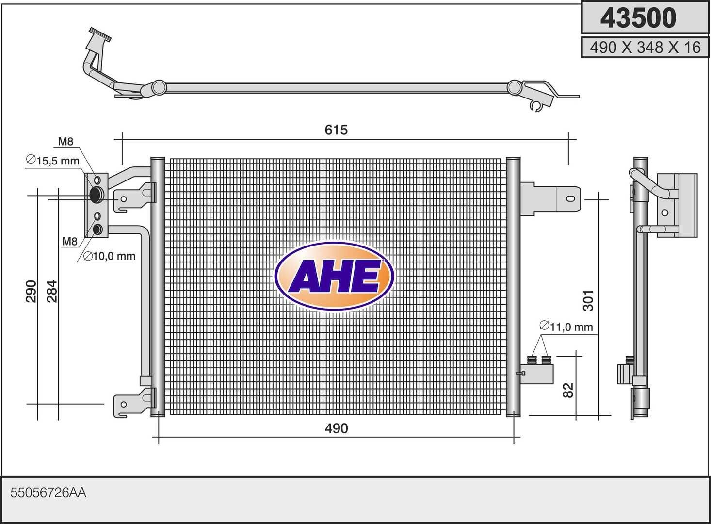 AHE Air conditioning condenser Article number: 43500 cheaply
