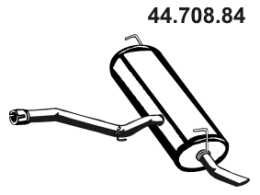 EBERSPÄCHER Rear silencer Article number: 44.708.84 cheaply