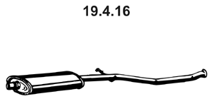 EBERSPÄCHER Middle silencer Article number: 19.4.16 cheaply