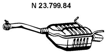 EBERSPÄCHER Rear silencer Article number: 23.799.84 cheaply