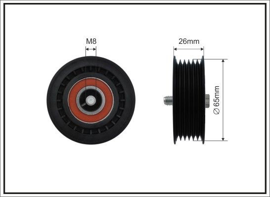 CAFFARO Deflection / Guide Pulley, v-ribbed belt Article number: 457-99 cheaply