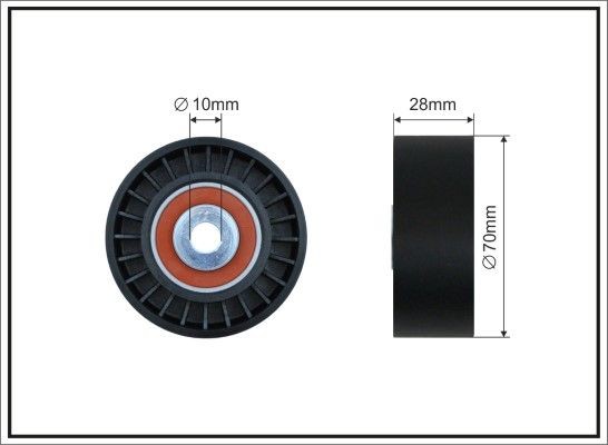 CAFFARO Deflection / Guide Pulley, v-ribbed belt Article number: 459-60 cheaply