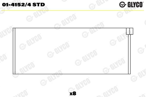 GLYCO Big End Bearings Article number: 01-4152/4 STD cheaply