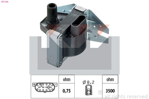 KW Ignition coil Article number: 470 108 cheaply