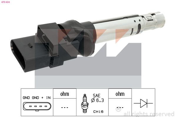 KW Ignition coil Article number: 470 434 cheaply