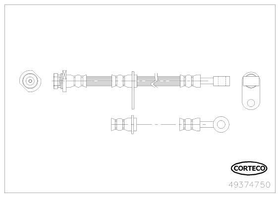 CORTECO Brake hose Article number: 49374750 cheaply