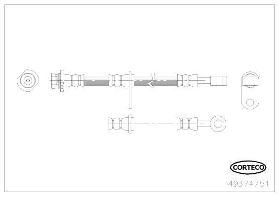 CORTECO Brake hose Article number: 49374751 cheaply
