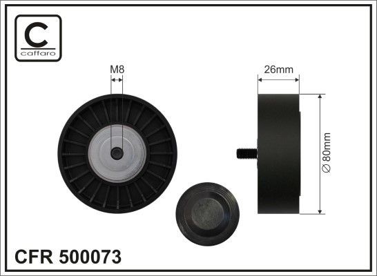 CAFFARO Tensioner pulley Article number: 500073 cheaply