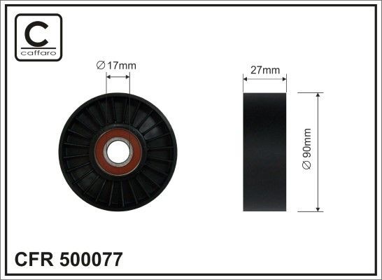 CAFFARO Tensioner pulley Article number: 500077 cheaply