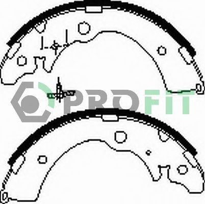 PROFIT Brake Shoe Set Article number: 5001-0318 cheaply