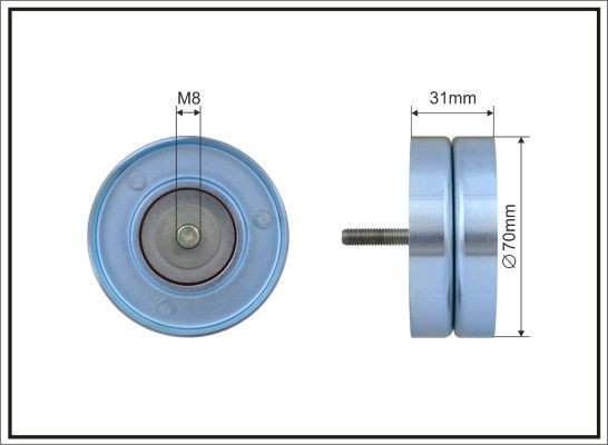 CAFFARO Deflection / Guide Pulley, v-ribbed belt Article number: 500151 cheaply